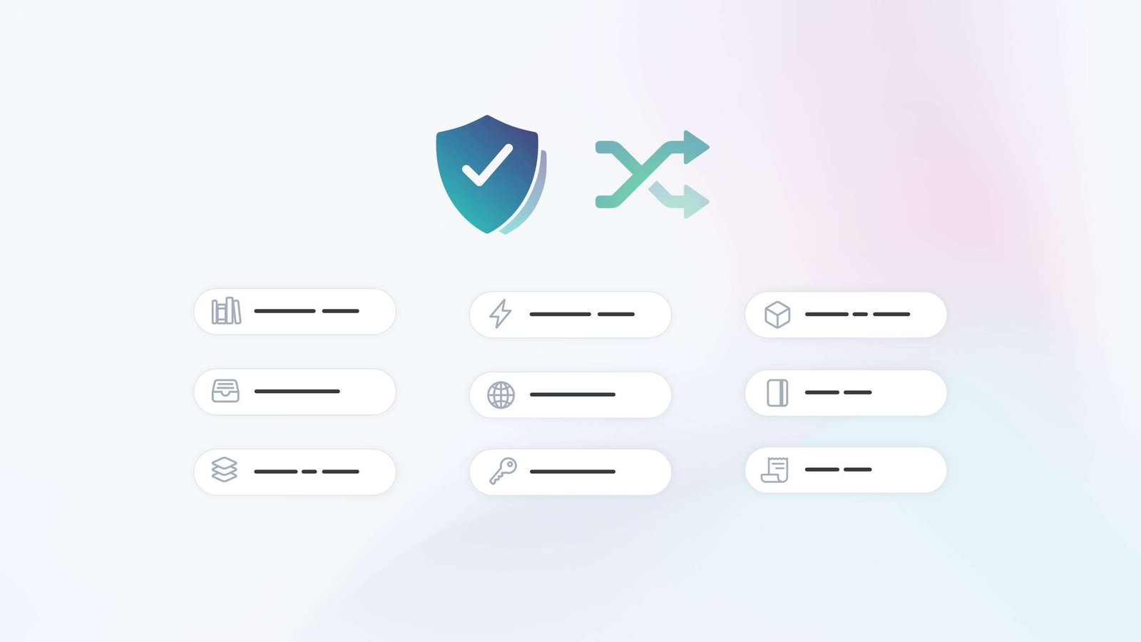 Illustrated icons connoting compliance