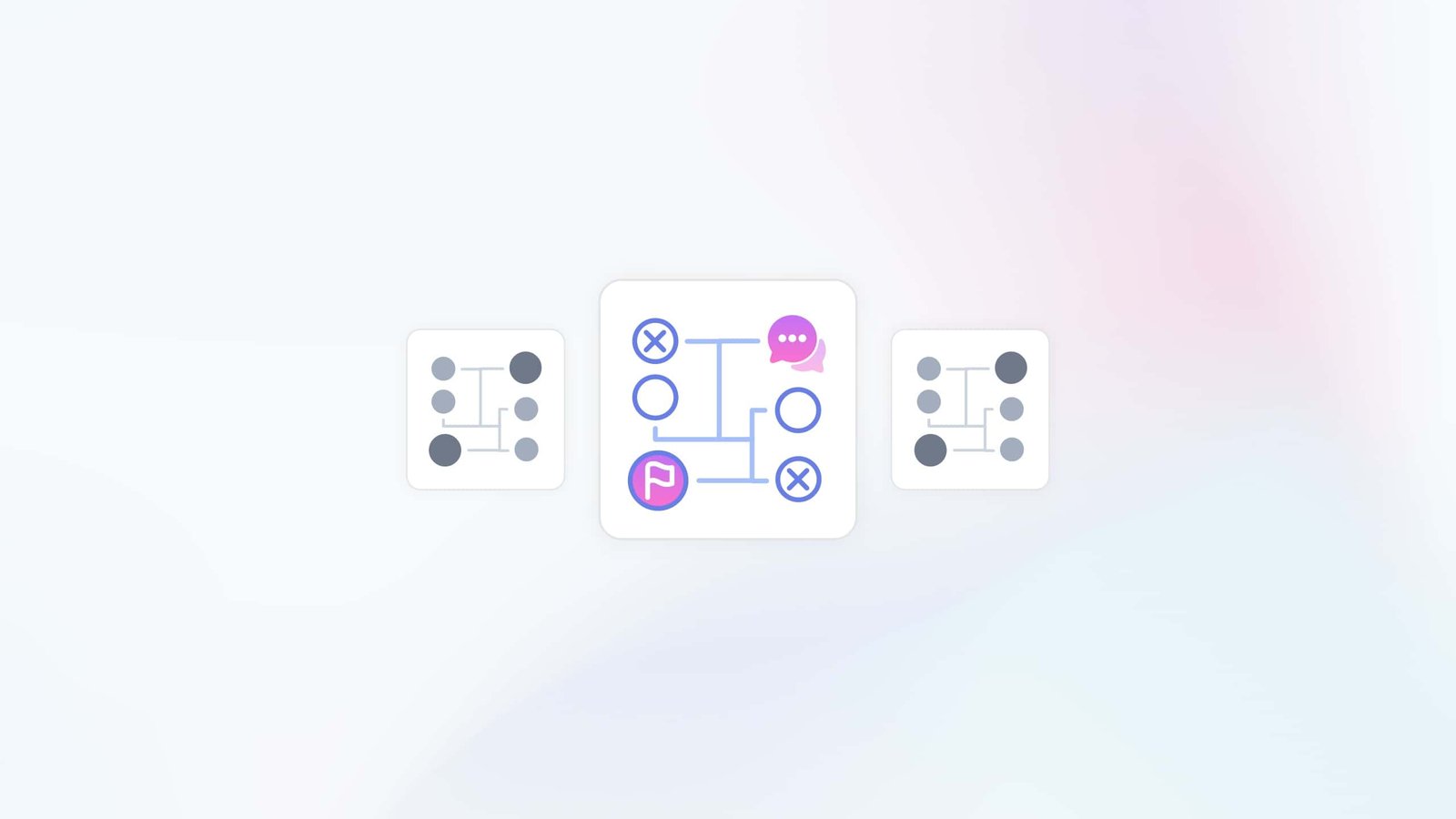 Cartoon schematic of strategy and communication