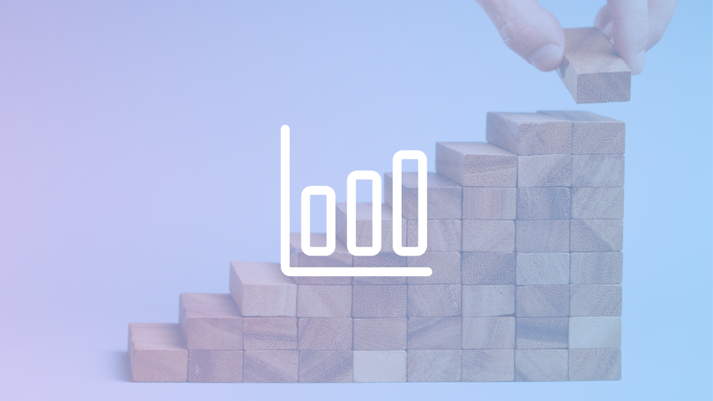 Blocks of wood stacked into stairs, overlayed with a gradient filter