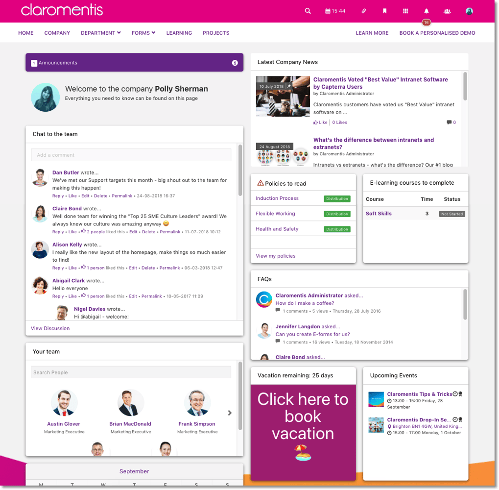 Claromentis Lets You Design Your Own Intranet