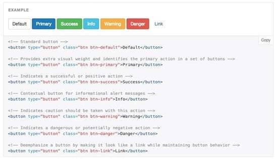 Best Practices for easy use of Bootstrap Buttons Styles