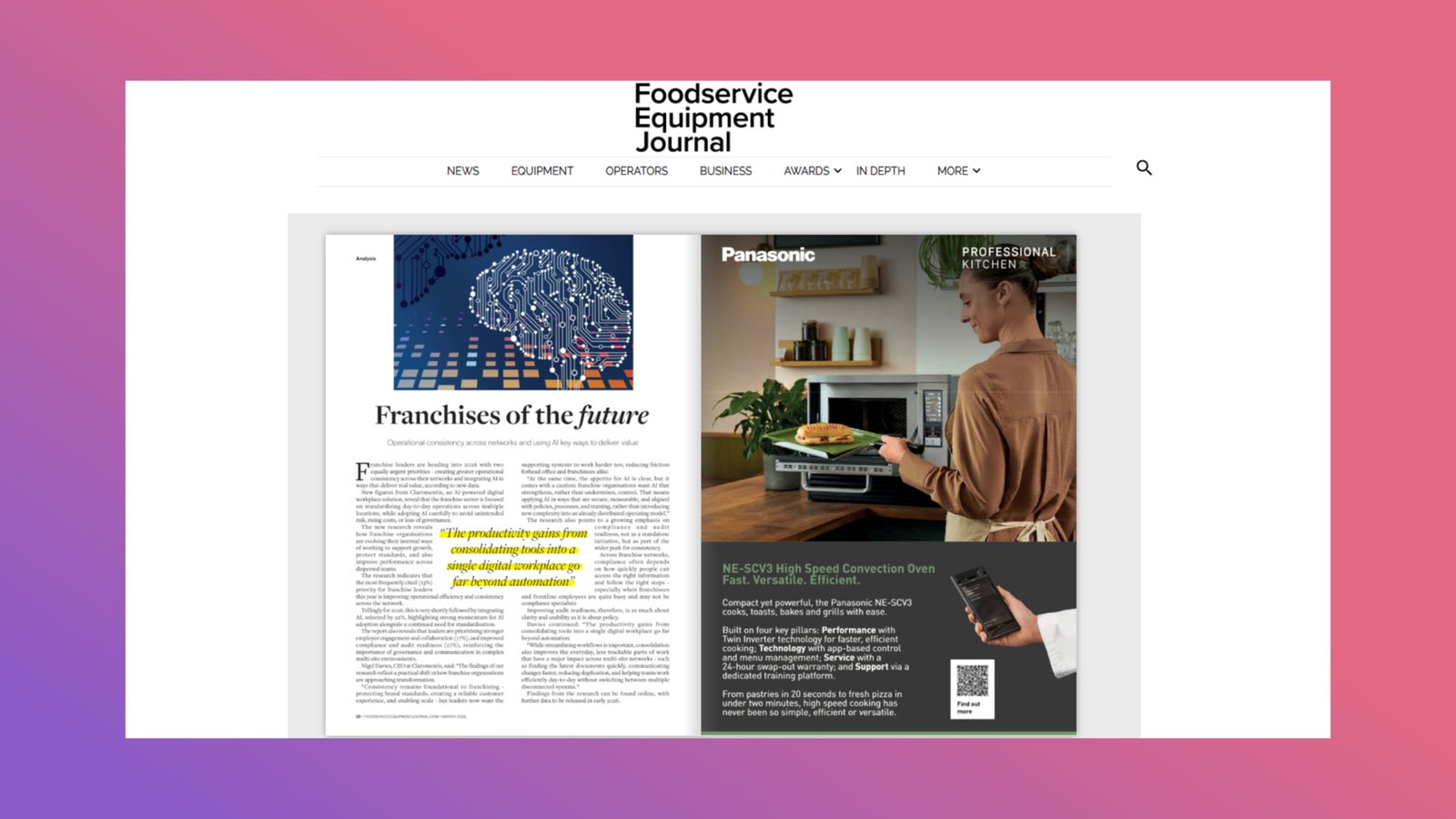 Claromentis in Foodservice Equipment Journal: Franchises of the Future