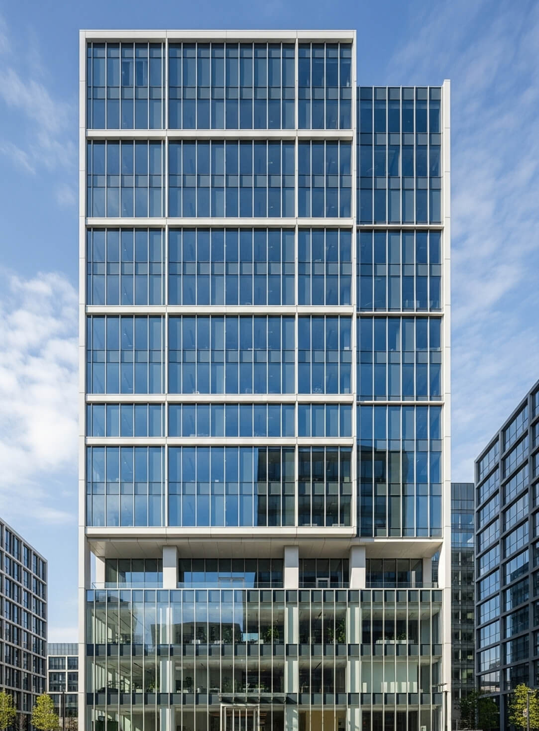 Modern office tower building