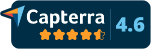 Capterra 4.6 stars Badge