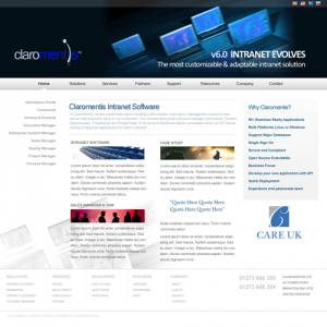claromentis v6 2009 website