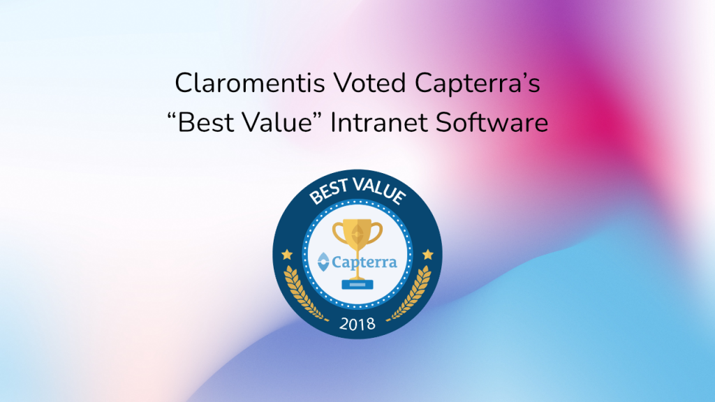 Claromentis Voted Capterra’s “Best Value” Intranet Software