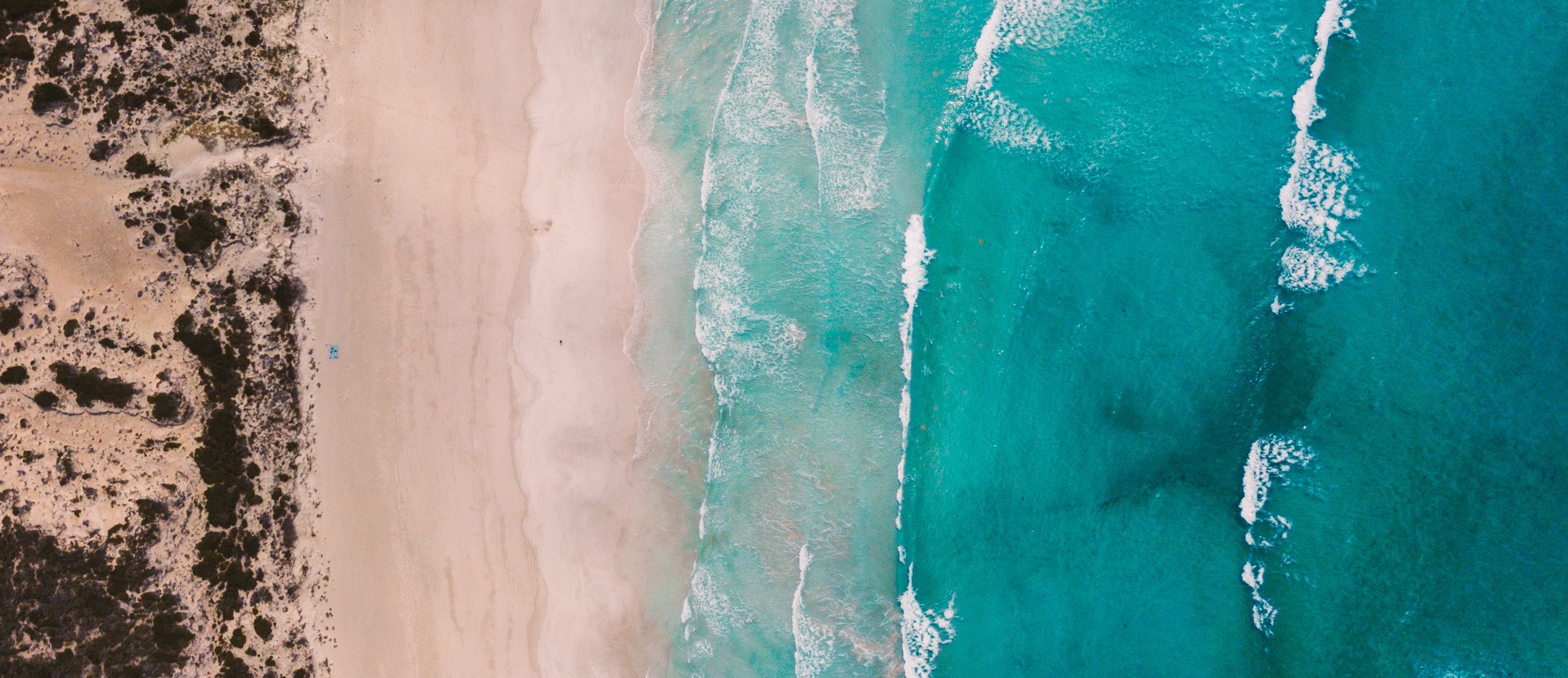 Aerial view of a coastline in Australia