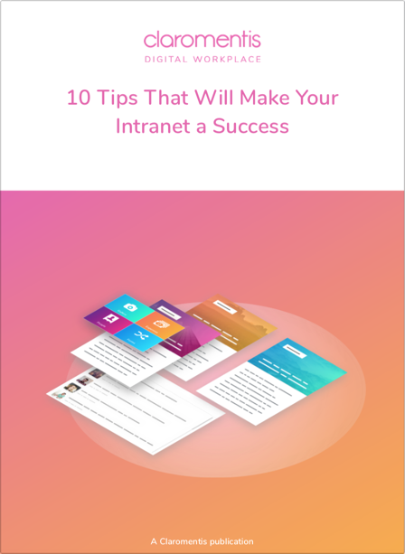 white paper cover image on 10 ways to make your intranet a success