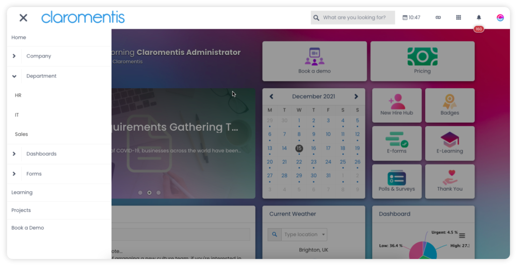 claromentis-intranet-sidebar-menu-expanded